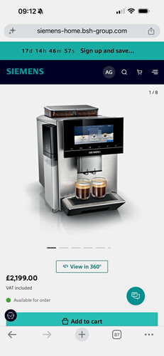 Siemens bean cup - bean, to